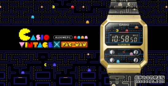 卡西欧出了蓝冠官网款《吃豆人》主题的 A100 复古表