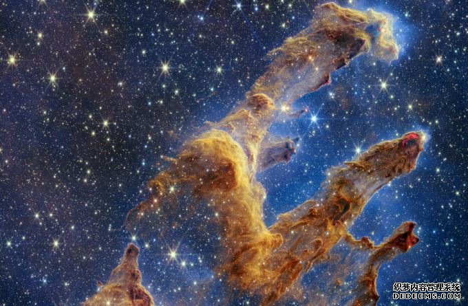 JWST 将镜头转向了鹰星云知蓝冠注册名的“创生之柱”