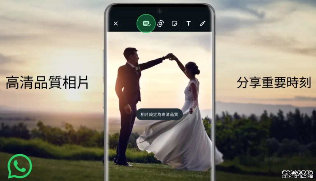 WhatsApp 正式加入「高清相片」選項,蓝狮注册畫面更清晰