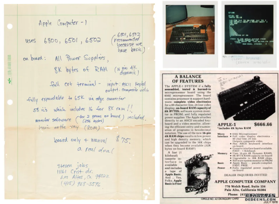 賈伯斯親筆 Apple-1 廣告手稿拍出 17.5 萬美元高價沐鸣平台官网